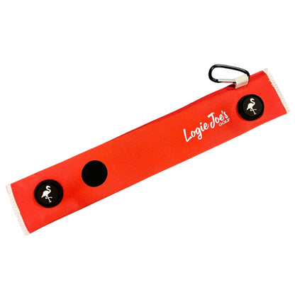 Red/White Magnetic Golf Cart Strap Sleeve | Neoprene Rubber | Dual Accessory Magnets | Glove Holder | Carabiner Bag Attachment | 18.5 x 3.5 in by Logie Joe's Golf