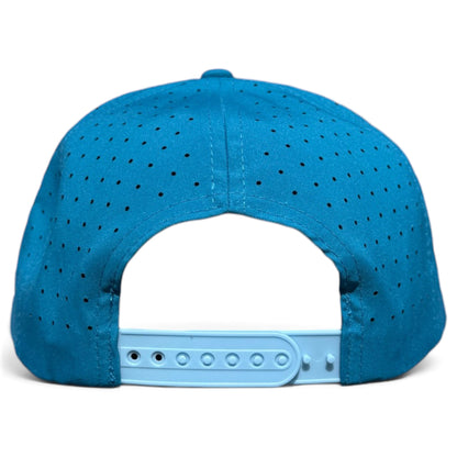 Gummy Worm Golf Hat | Snapback Cap | Built-in Magnetic Ball Marker Holder + Marker Included | Adjustable Candy Teal by Logie Joe's Golf
