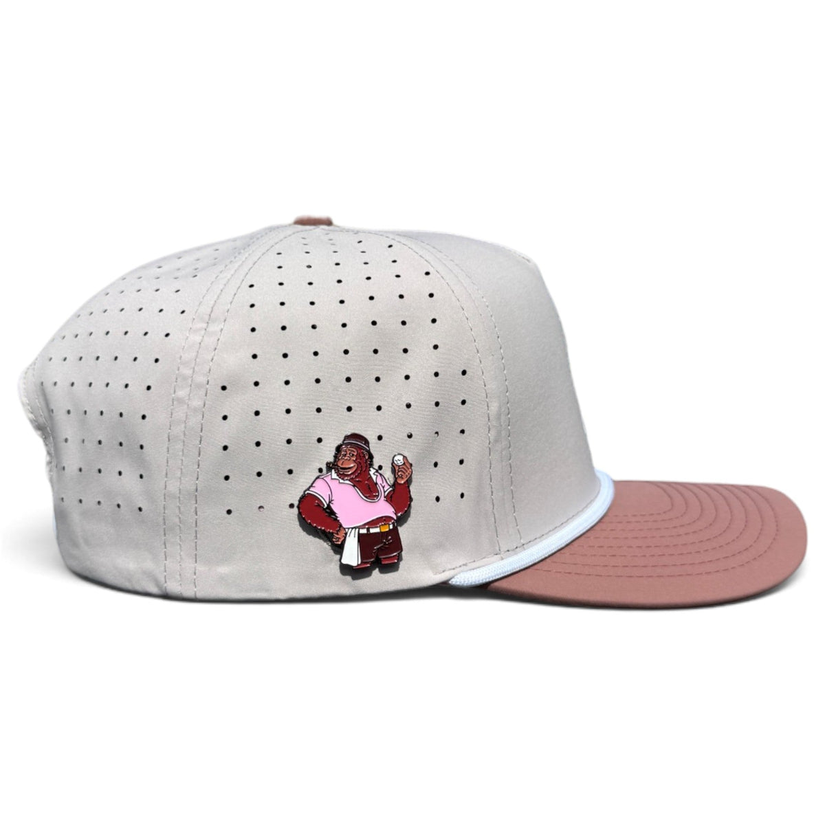 Orangutan Golf Hat | Snapback Cap | Built-in Magnetic Ball Marker Holder + Marker Included | Adjustable Ape Tan by Logie Joe's Golf