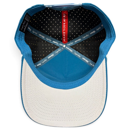 Gummy Worm Golf Hat | Snapback Cap | Built-in Magnetic Ball Marker Holder + Marker Included | Adjustable Candy Teal by Logie Joe's Golf