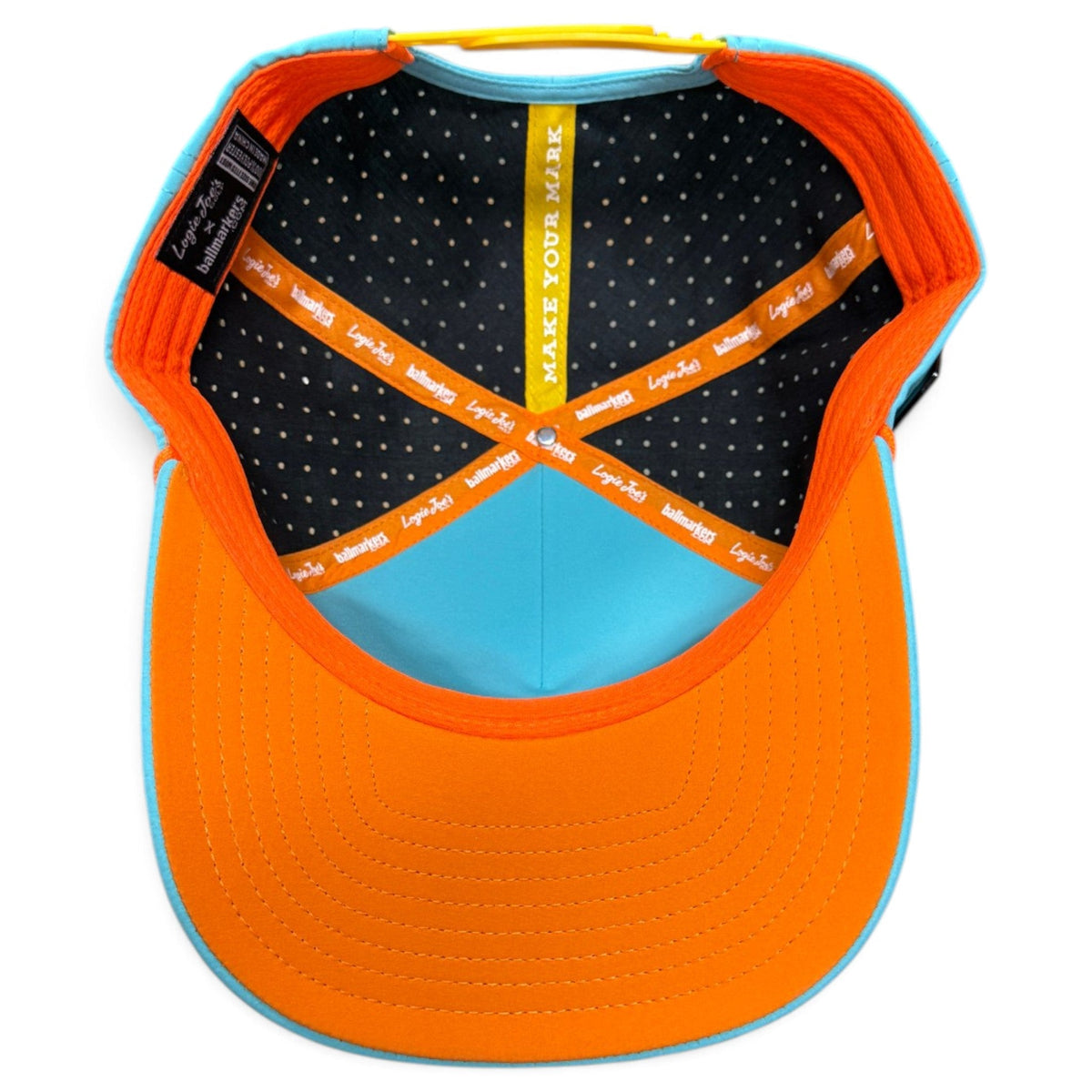 Canyon Golf Hat | Snapback Cap | Built-in Magnetic Ball Marker Holder + Marker Included | Adjustable Teal Adventure by Logie Joe's Golf