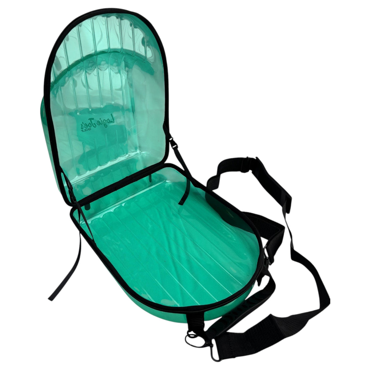 Emerald Green Hat Caddy Travel Case | Hard Shell Hat Carrier Holds Up to 8 Hats | Emerald Green Protective Hat Storage Case with Adjustable Shoulder Strap by Logie Joe's Golf
