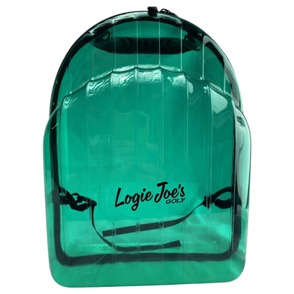 Emerald Green Hat Caddy Travel Case | Hard Shell Hat Carrier Holds Up to 8 Hats | Emerald Green Protective Hat Storage Case with Adjustable Shoulder Strap by Logie Joe's Golf