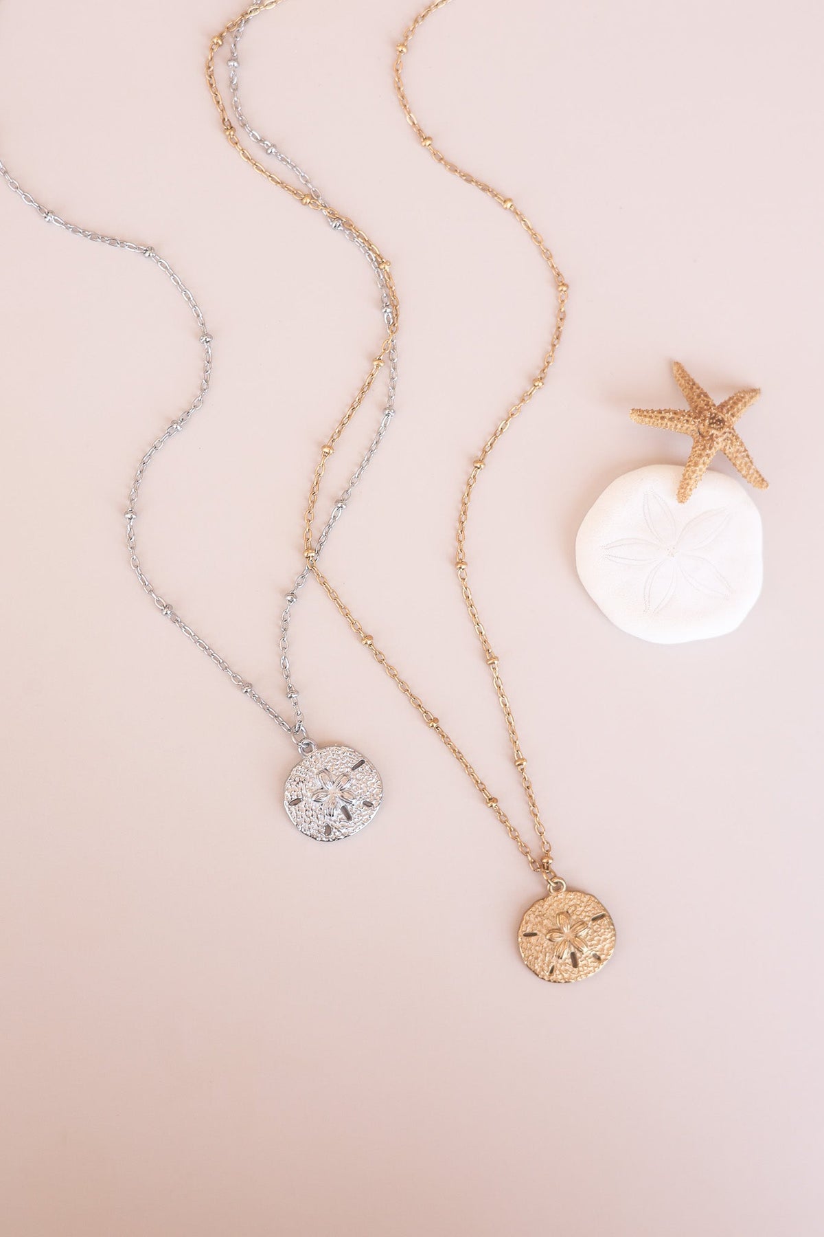 Sand Dollar Necklace by Rose & Clay