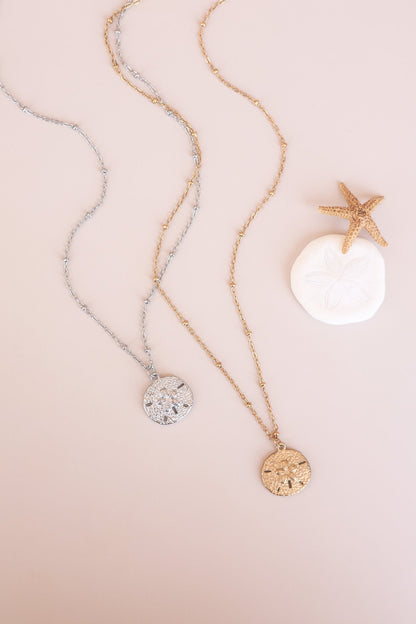 Sand Dollar Necklace by Rose & Clay