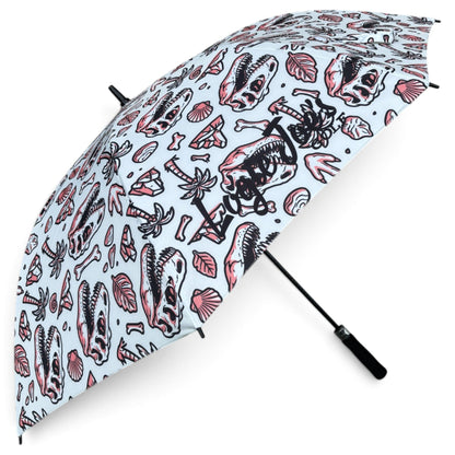 Fossil Fairway | 60" Golf Umbrella | Oversized Golf Umbrella | Dinosaurs Fossils by Logie Joe's Golf