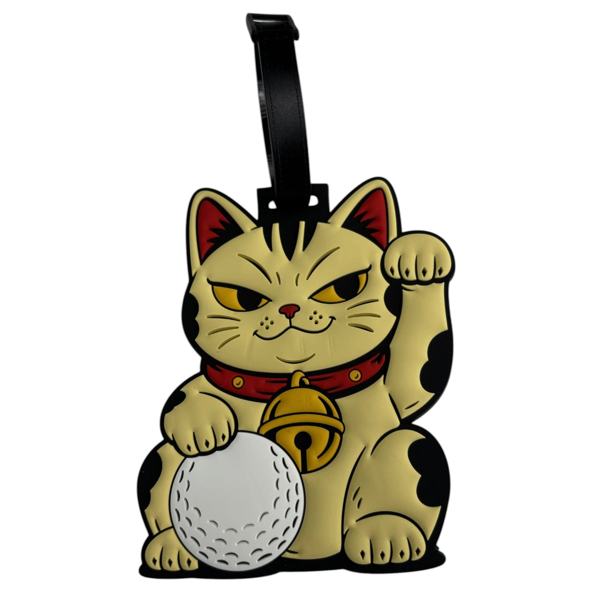Fortune Kitty Clip-On Tag | Multi-Use Bag Tag, Travel Tag, Golf Accessory by Logie Joe's Golf
