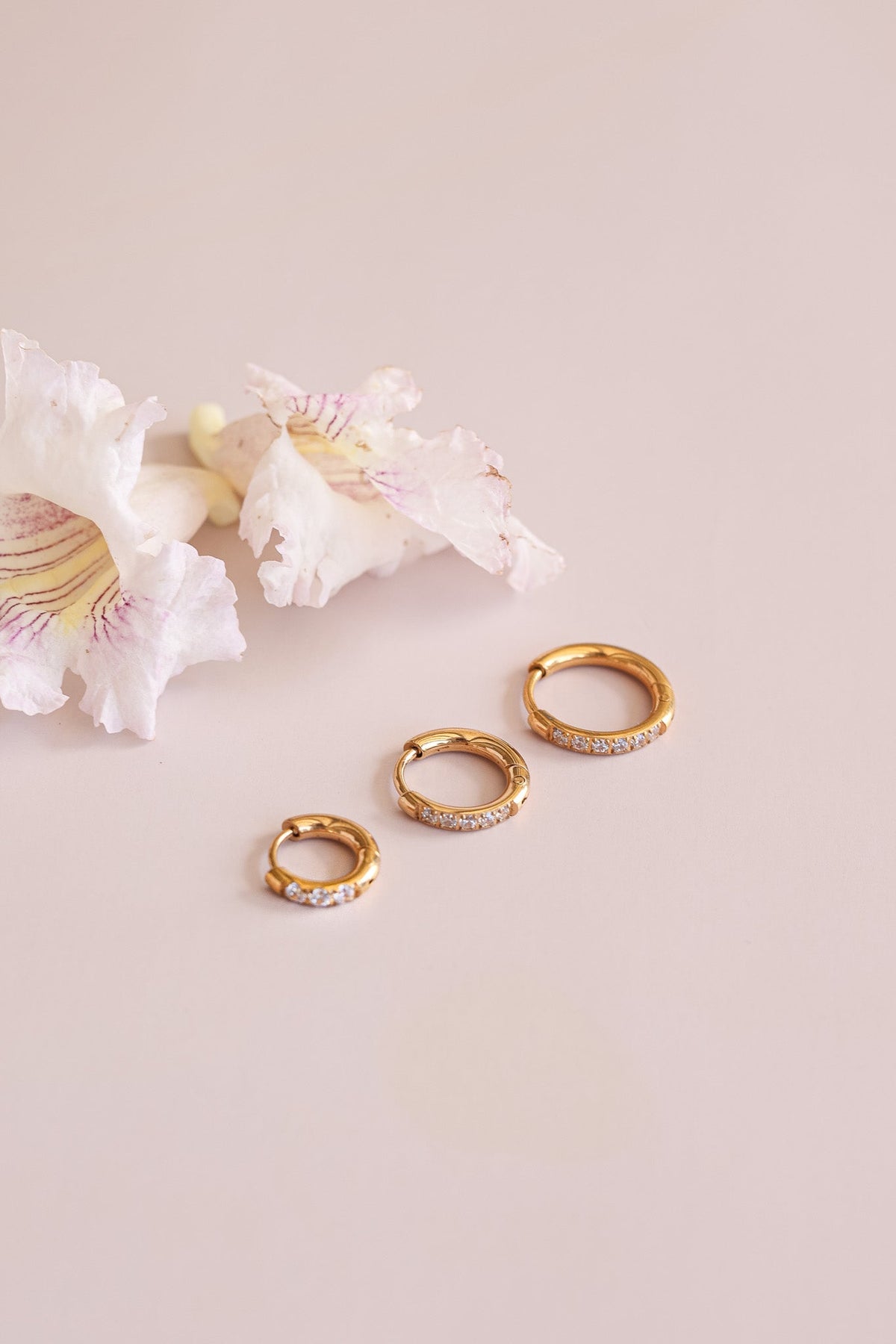 Micro Crystal Hoop by Rose & Clay