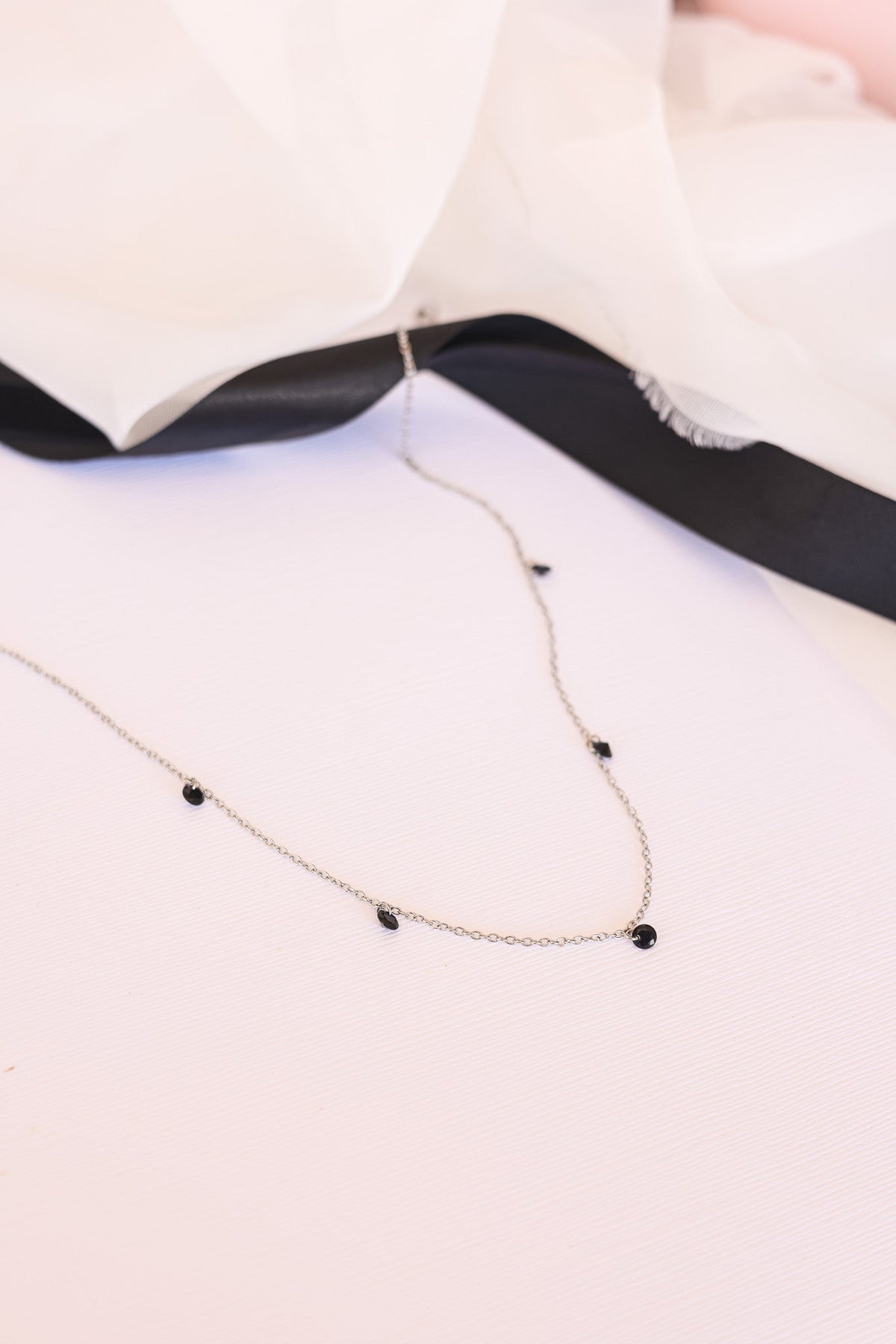 Madison Necklace in Black by Rose & Clay