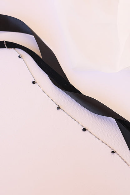 Madison Necklace in Black by Rose & Clay
