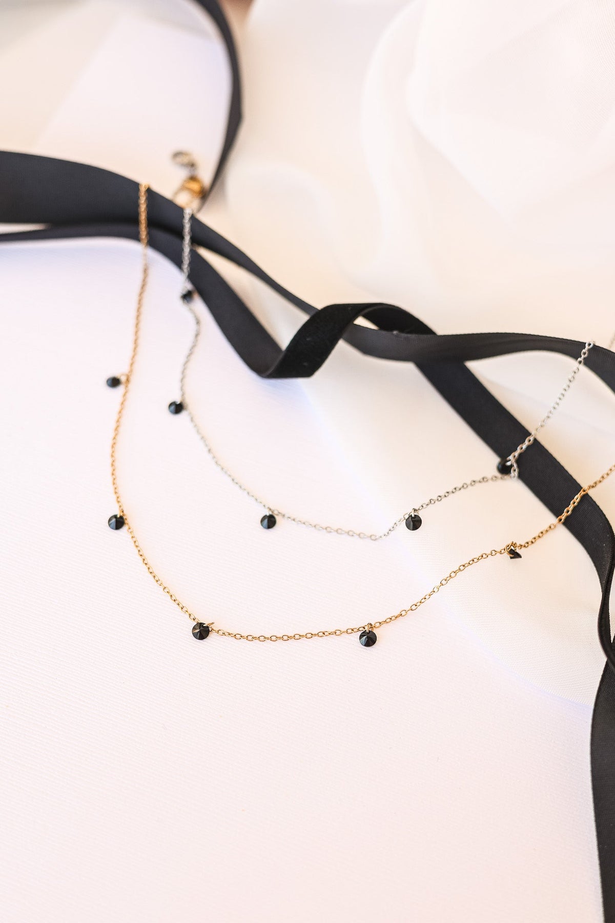 Madison Necklace in Black by Rose & Clay