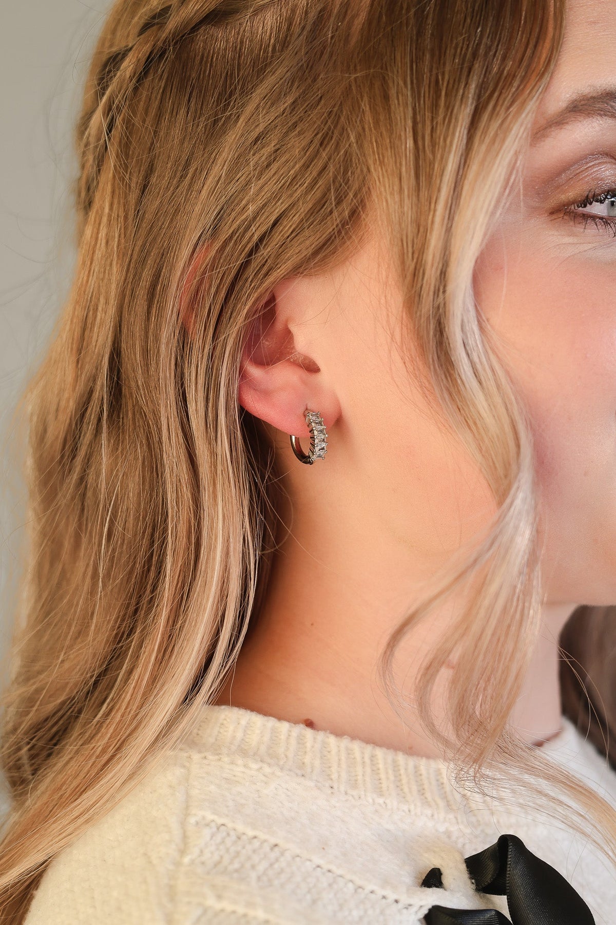 Diamond Hoop by Rose & Clay
