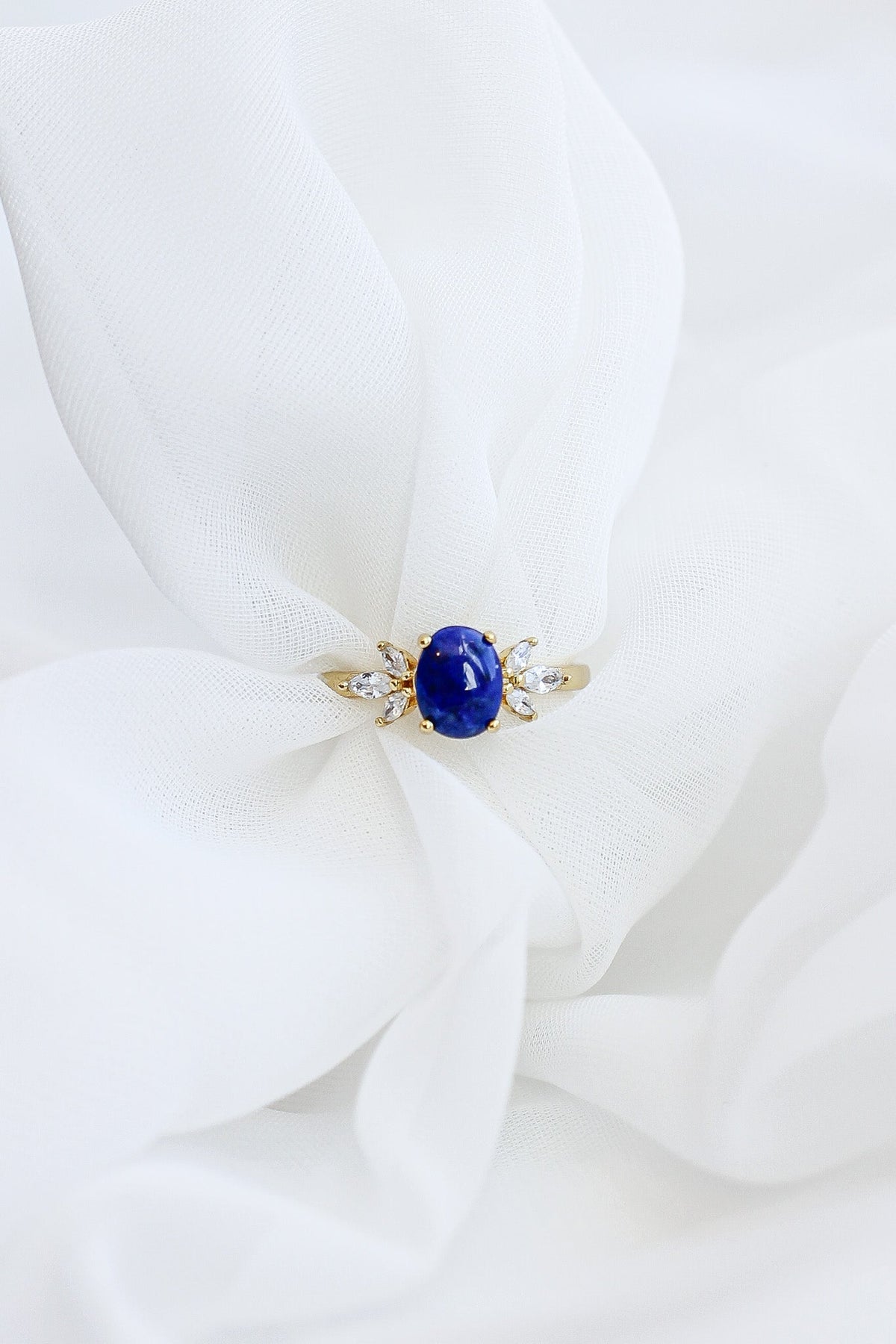 Blythe Ring in Lapis by Rose & Clay
