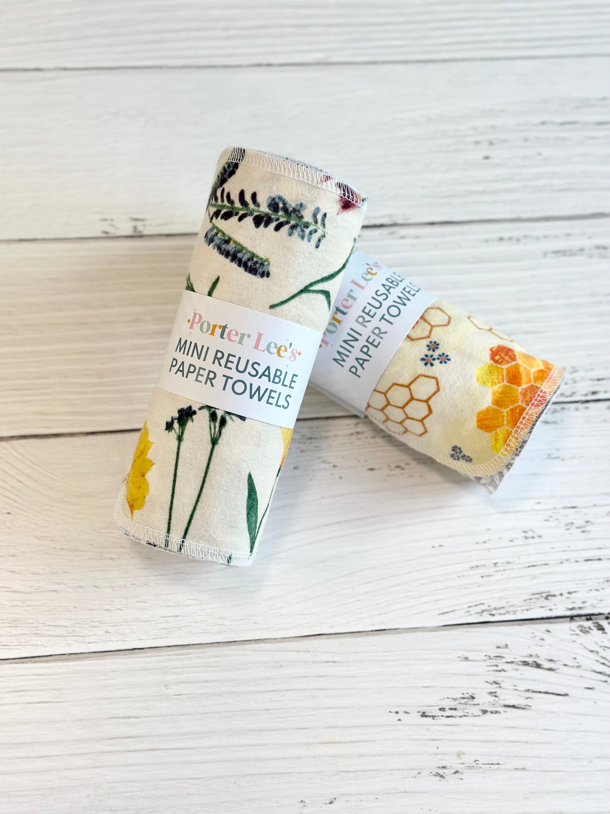 Mini reusable flannel paper towels