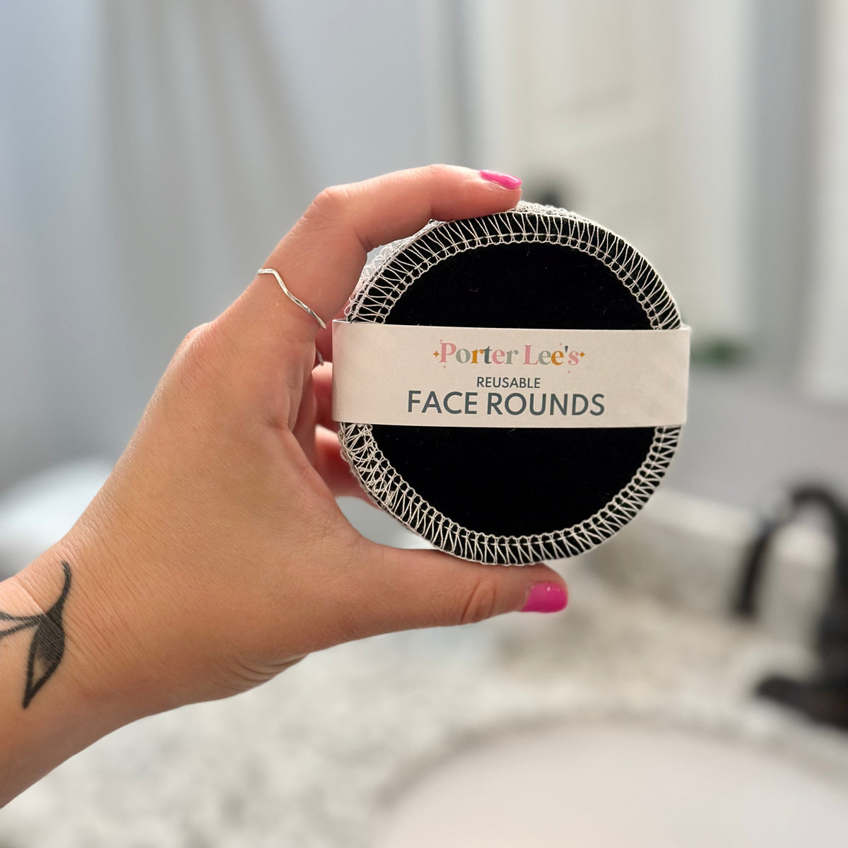 Set of 10 reusable cotton flannel face rounds