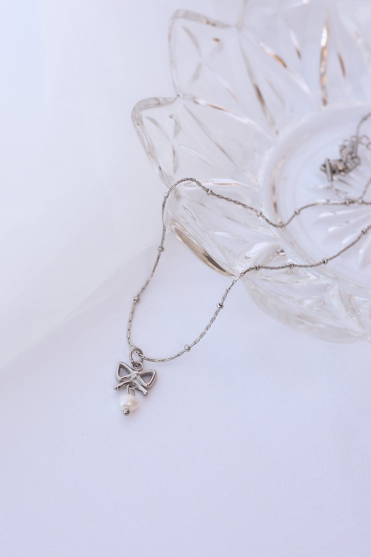 Jane Bow Necklace by Rose & Clay