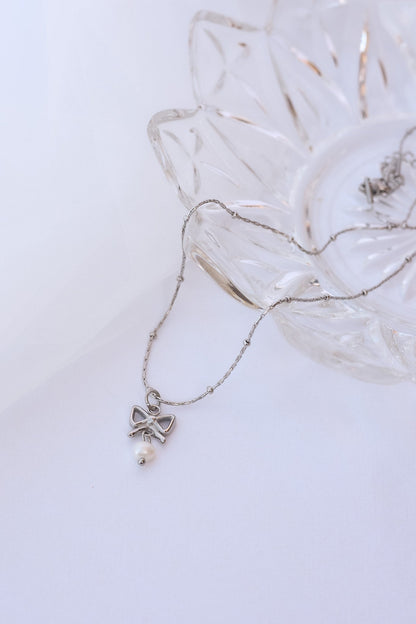 Jane Bow Necklace by Rose & Clay