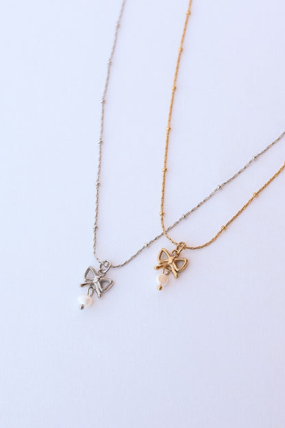 Jane Bow Necklace by Rose & Clay