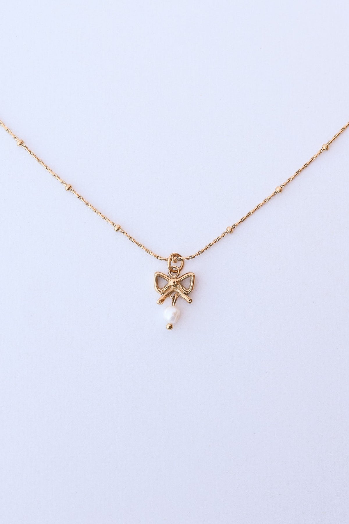 Jane Bow Necklace by Rose & Clay
