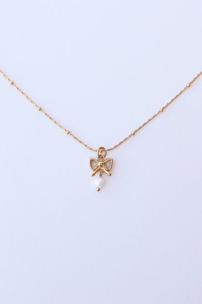 Jane Bow Necklace by Rose & Clay