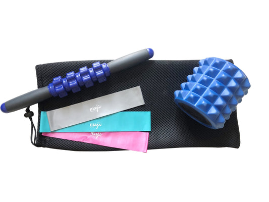 Muscle Recovery & 3 Pack Resistance Band Bundle by Azure Jason