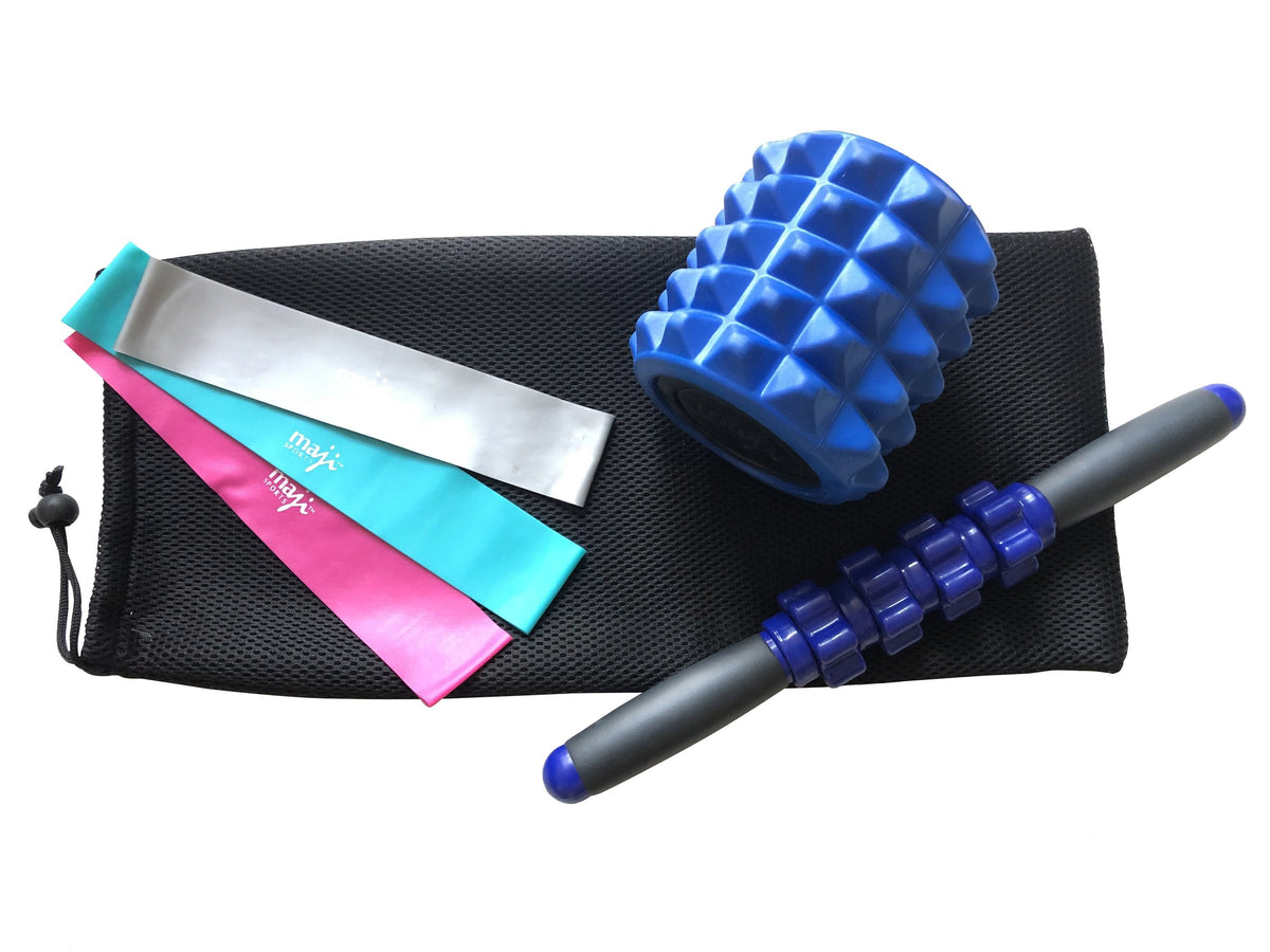 Muscle Recovery & 3 Pack Resistance Band Bundle by Azure Jason