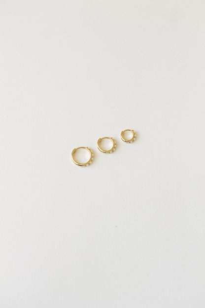 Micro Opal Hoop by Rose & Clay