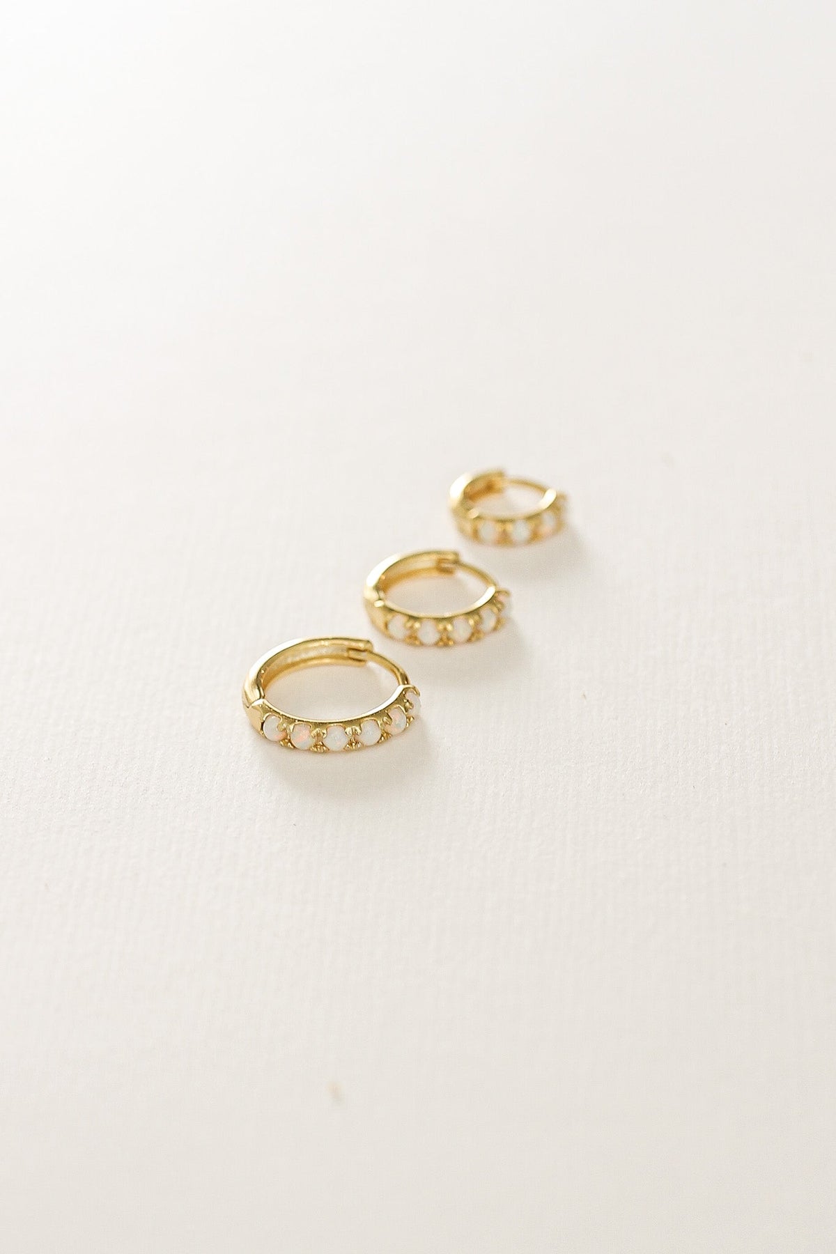 Micro Opal Hoop by Rose & Clay