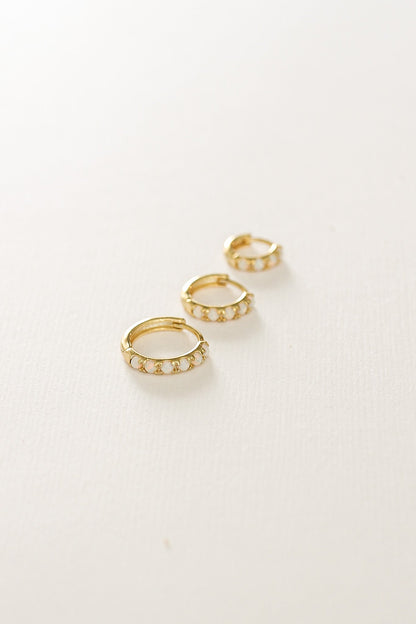 Micro Opal Hoop by Rose & Clay