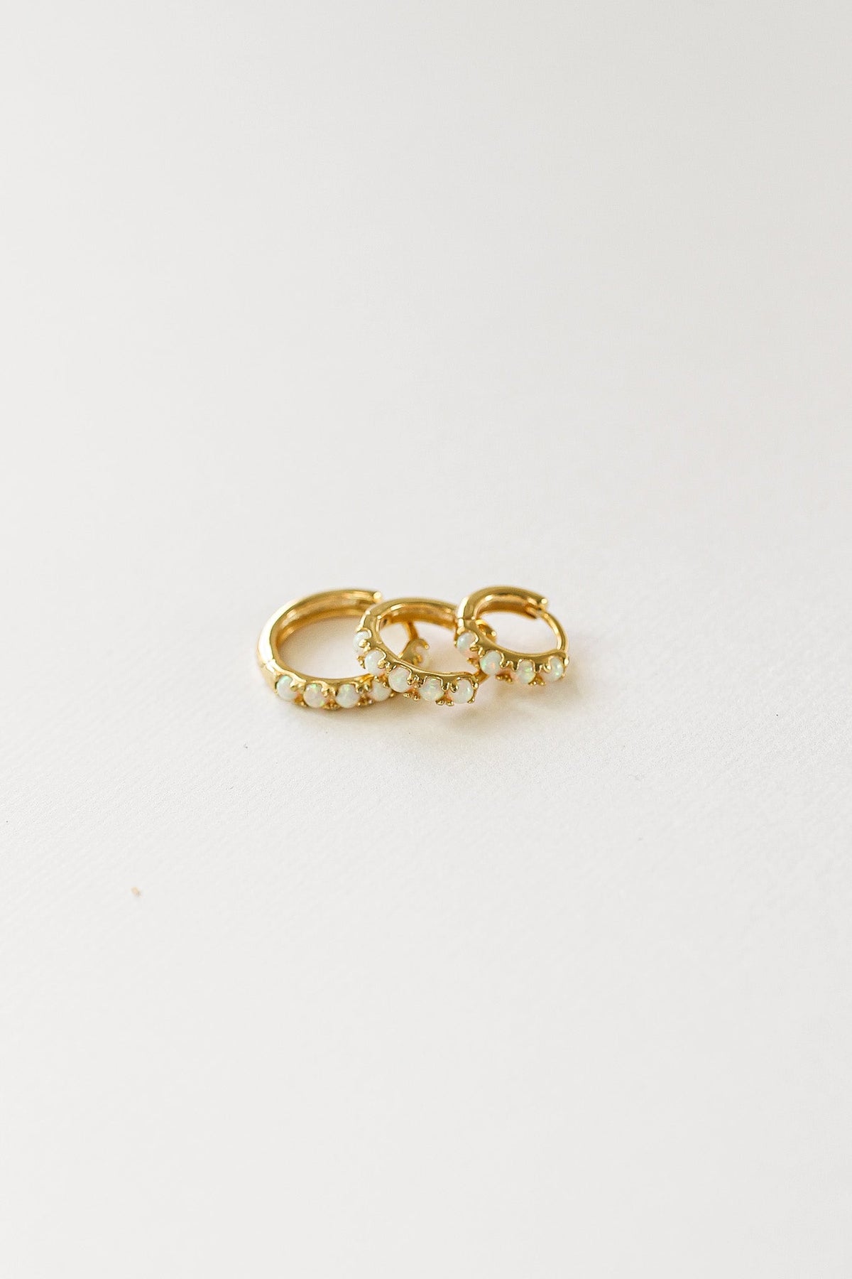 Micro Opal Hoop by Rose & Clay