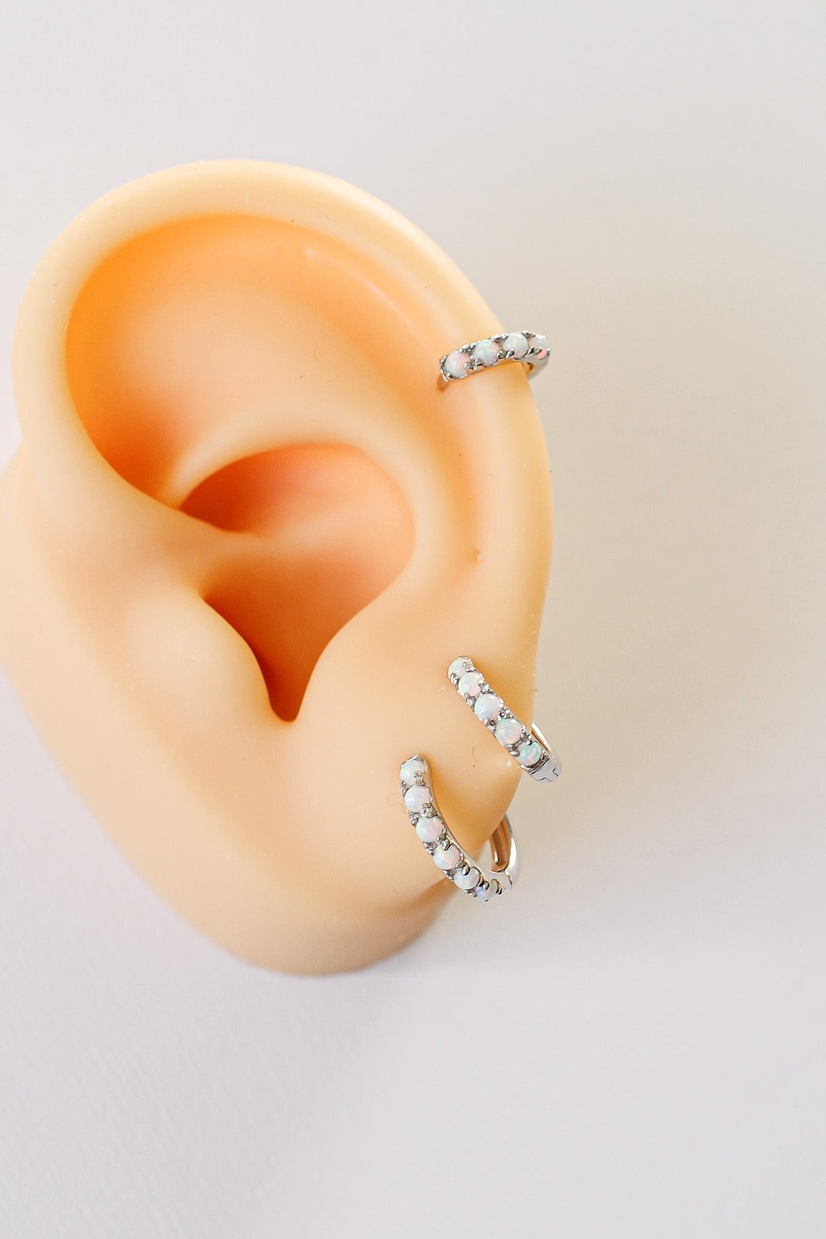Micro Opal Hoop by Rose & Clay