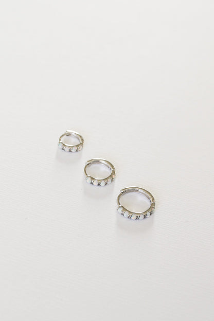 Micro Opal Hoop by Rose & Clay