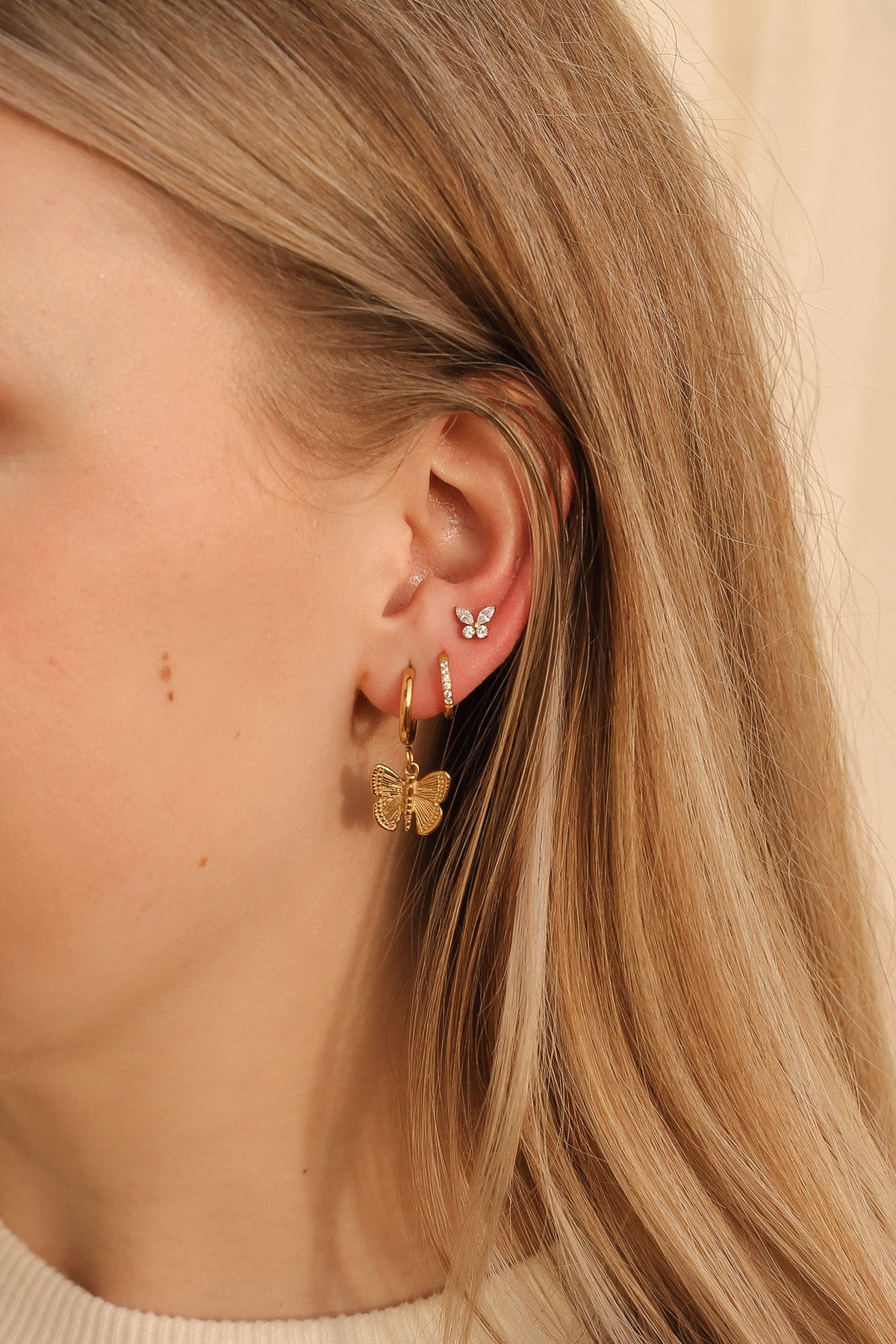 Micro Crystal Hoop by Rose & Clay