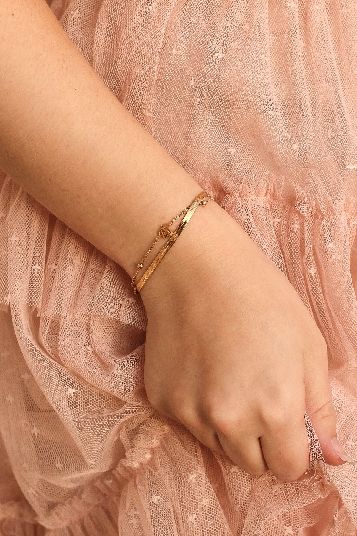 Anne Layered Bracelet by Rose & Clay