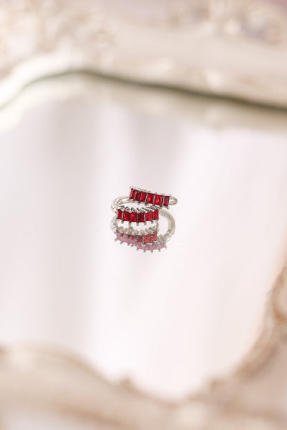 Diamond Hoop in Red by Rose & Clay