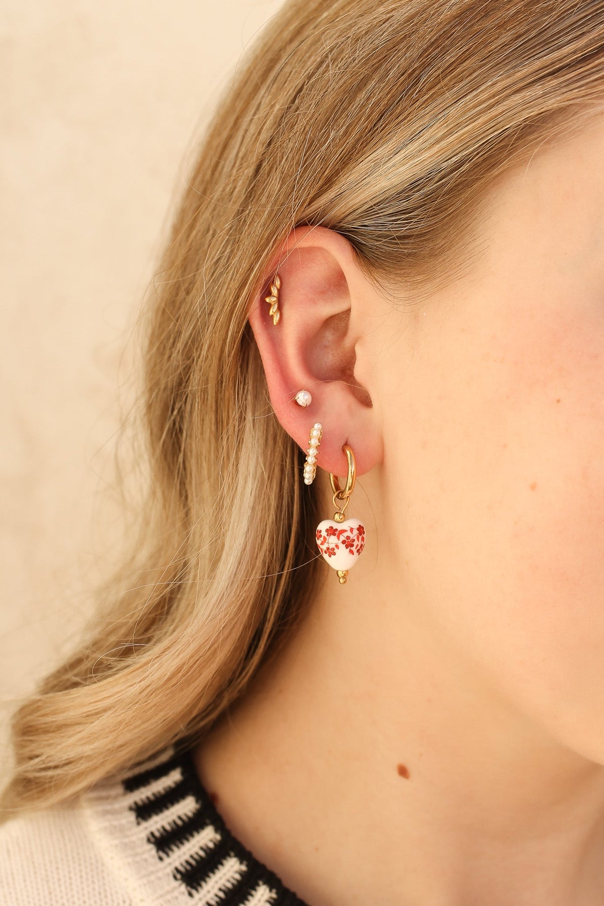 Bella Hoop in Red by Rose & Clay