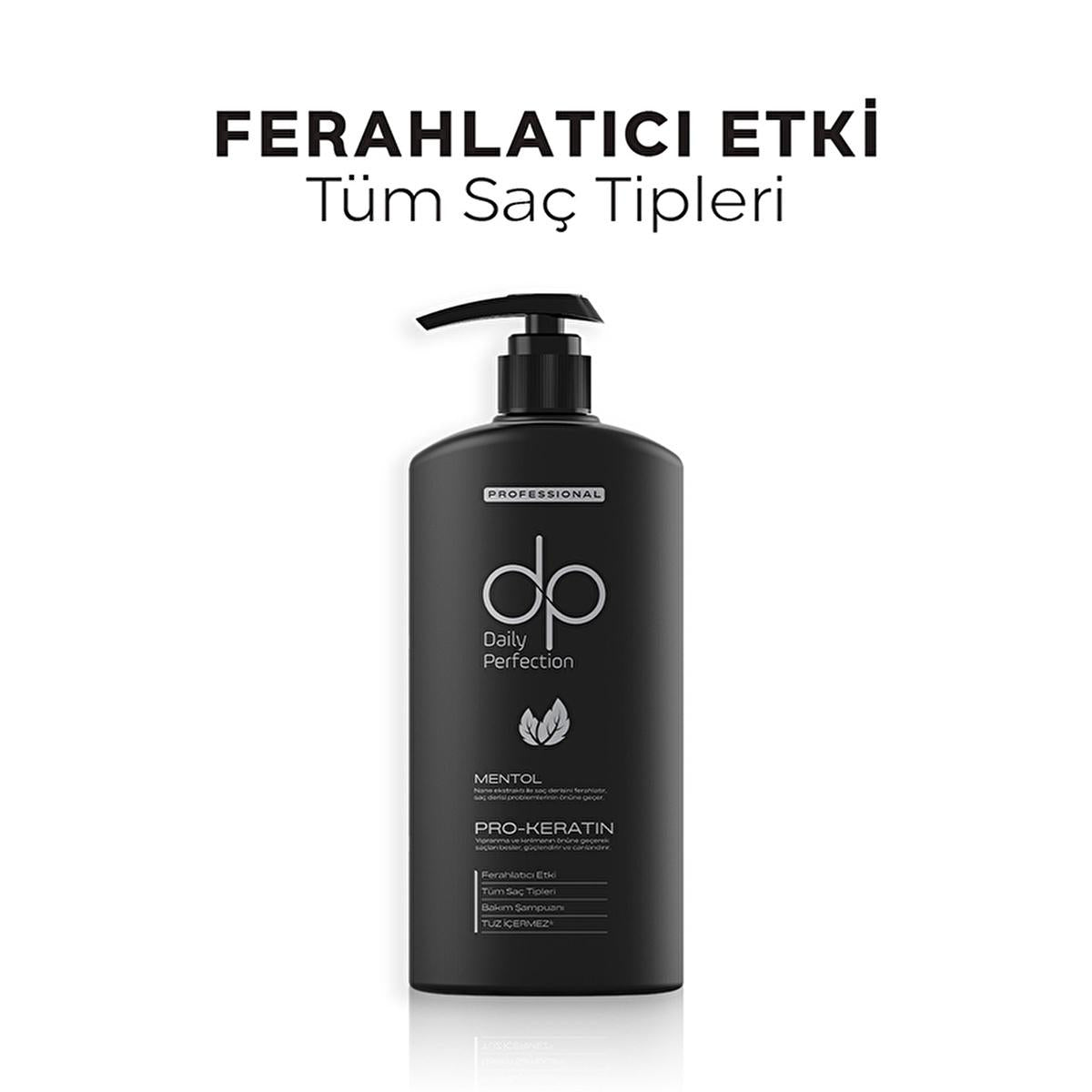 Dp Menthol Shampoo 425ml - Refreshing, Salt-Free Formula for Hair Strengthening & Scalp Health by Beauty Care Bag