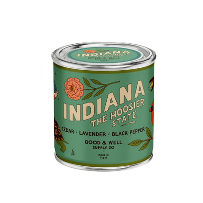 Indiana State Candle by Good & Well Supply Co.