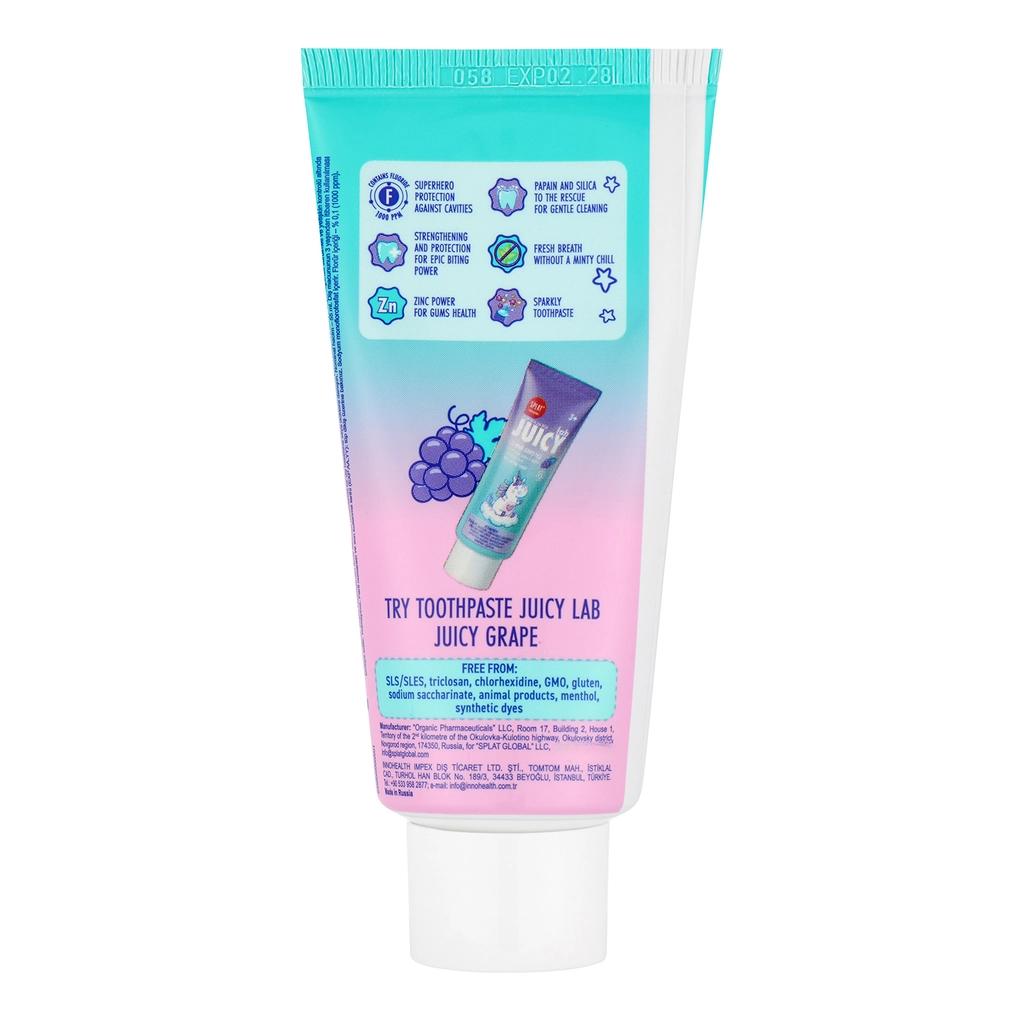 Splat Juicy Lab Grape Kids Toothpaste for Ages 3+ 55 ml by Beauty Care Bag