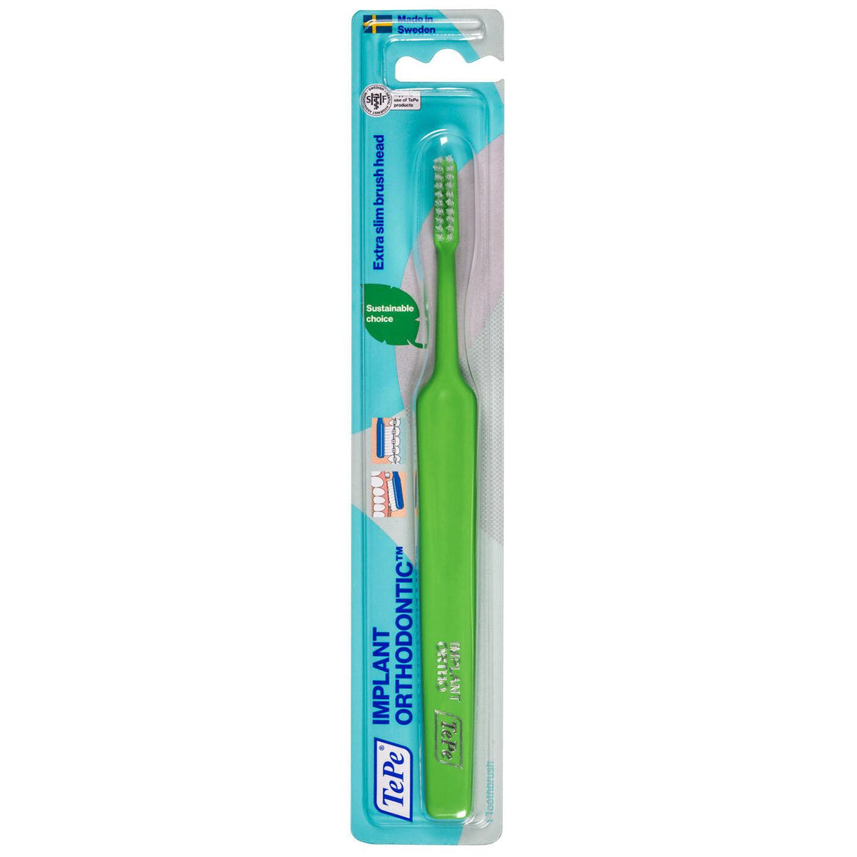 TePe Implant & Orthodontic Toothbrush for Braces & Implants 1 pc by Beauty Care Bag