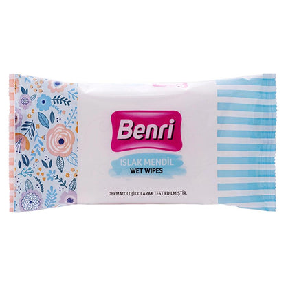 Benri Wet Wipes Gentle Cleansing Triple Pack 3x15 Count by Beauty Care Bag