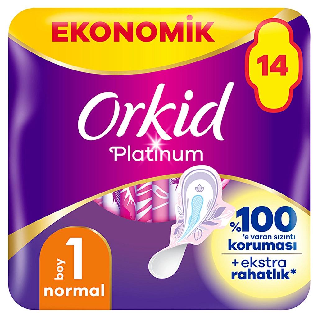 Orkid Platinum Normal Size 1 Sanitary Pads 14 Count by Beauty Care Bag