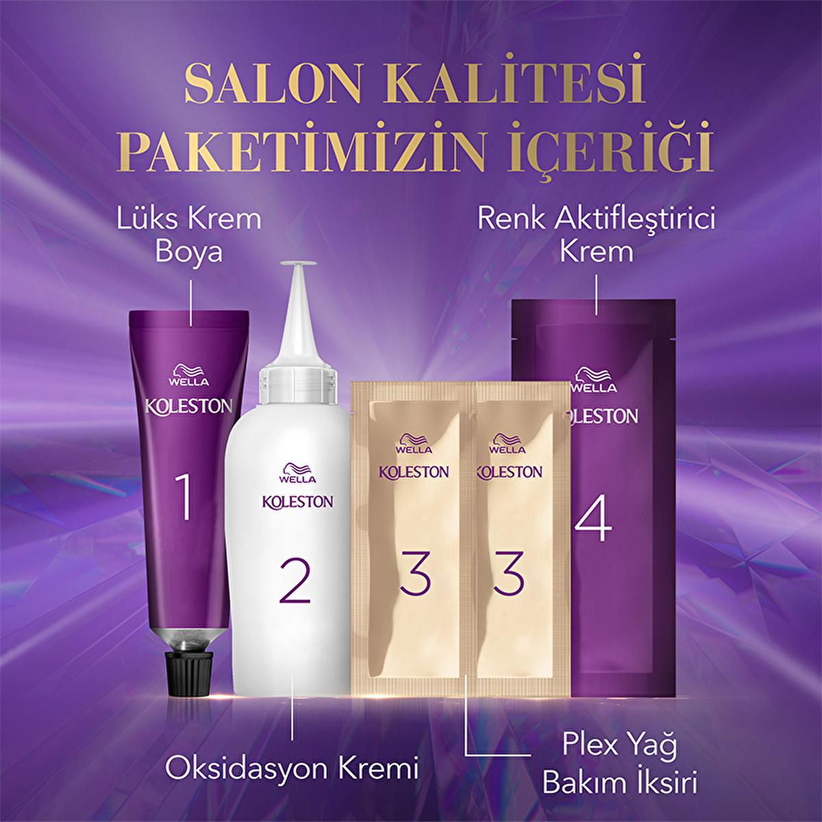 Wella Koleston Ash Brown Hair Dye Kit: Permanent Cool Tone Hair Color, Repairs Damage, Neutralizes Brassiness, Lasts Up to 10 Weeks by Beauty Care Bag