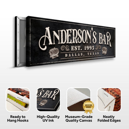 Personalized Bar Sign II by Tailored Canvases