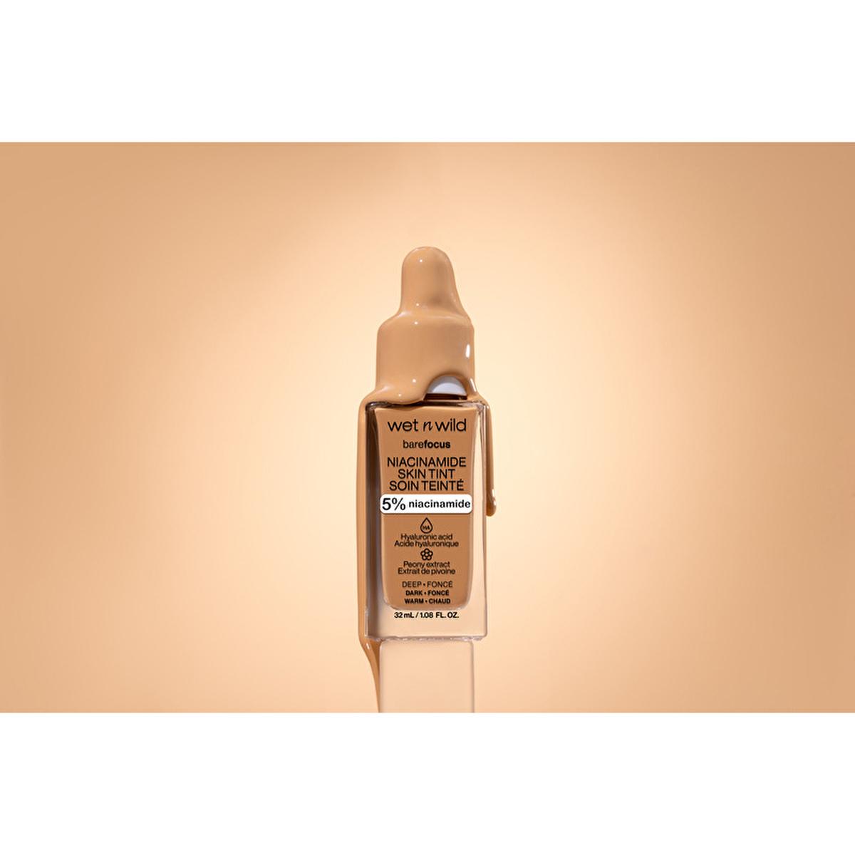 Wet n Wild Niacinamide Skin Tint Foundation: Fair Beige, Lightweight Coverage, Improves Skin Texture, Natural Satin Finish by Beauty Care Bag