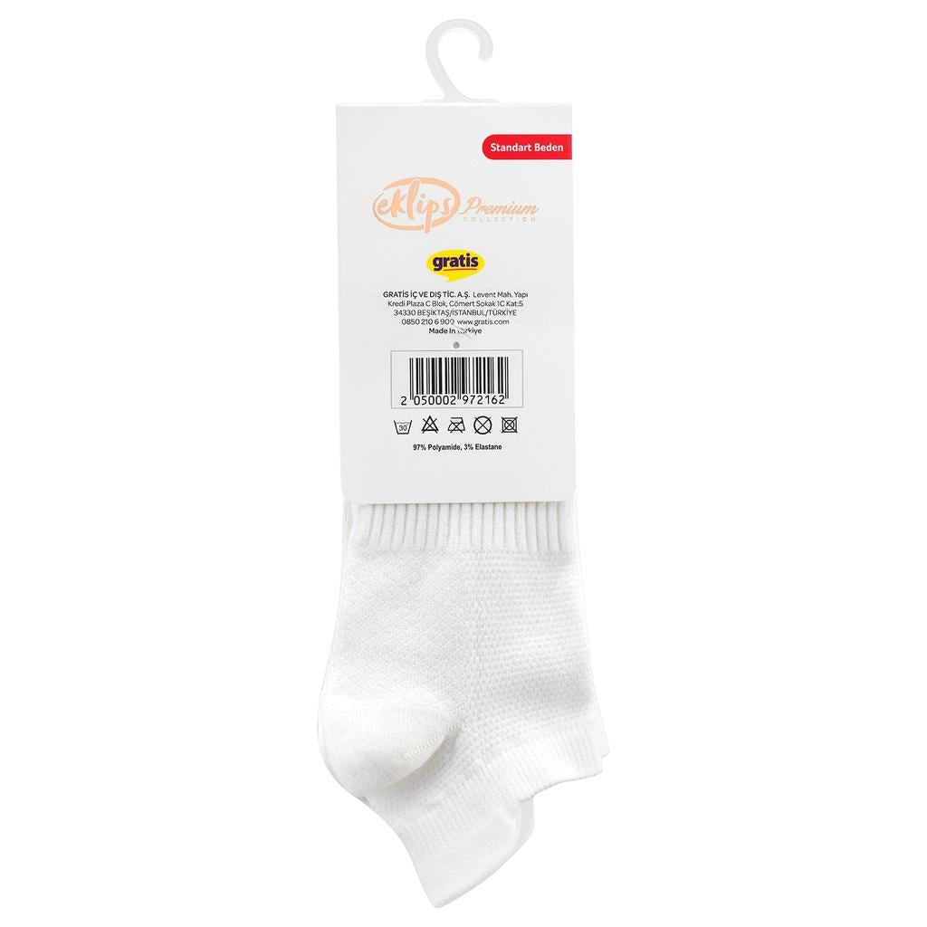 Eklips Premium Micro White Socks Breathable 2-Pack by Beauty Care Bag