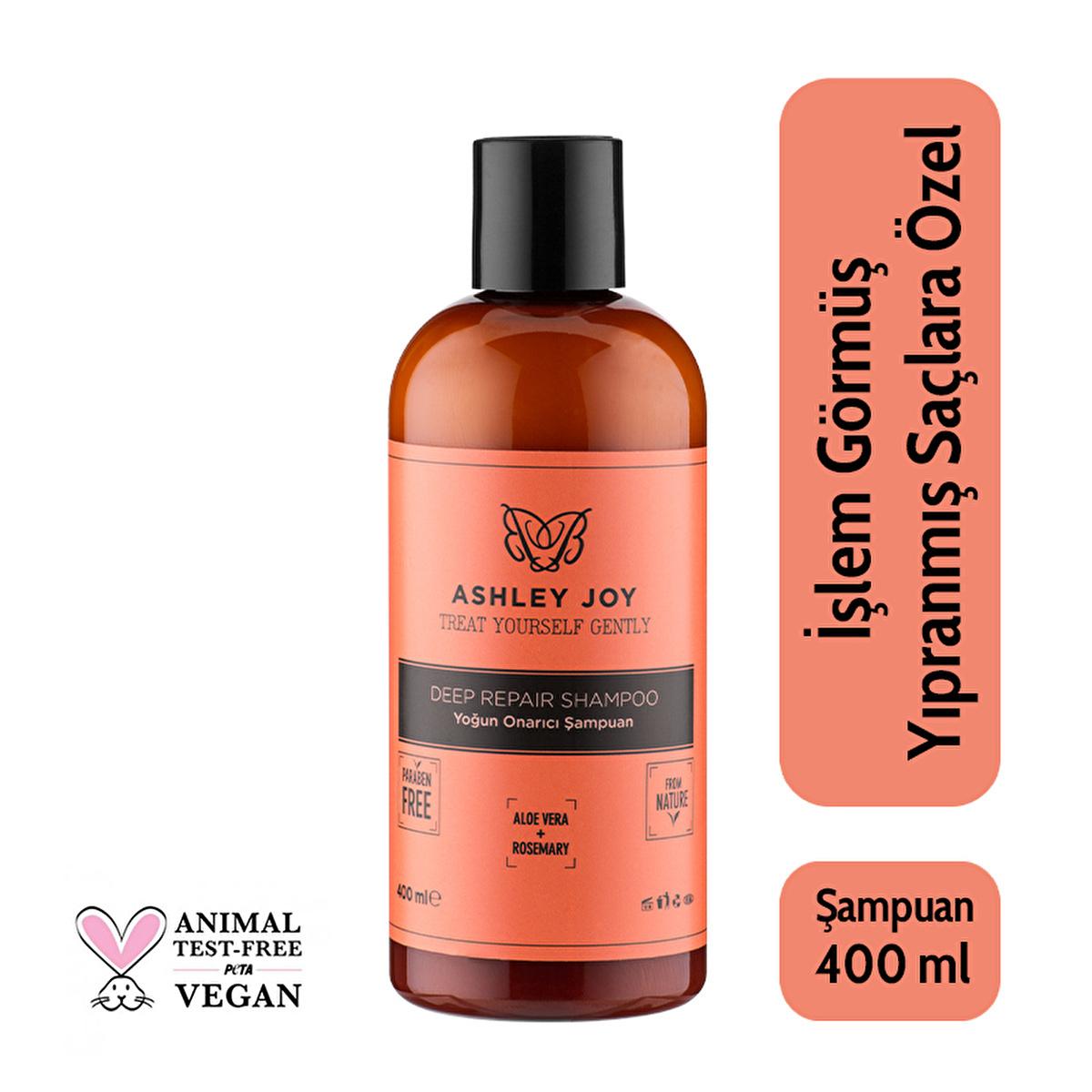 Ashley Joy Intensive Repair Shampoo: Strengthens, Moisturizes & Prevents Breakage - Rosemary & Plant-Based for Damaged, Weak Hair (13.53 fl oz) by Beauty Care Bag