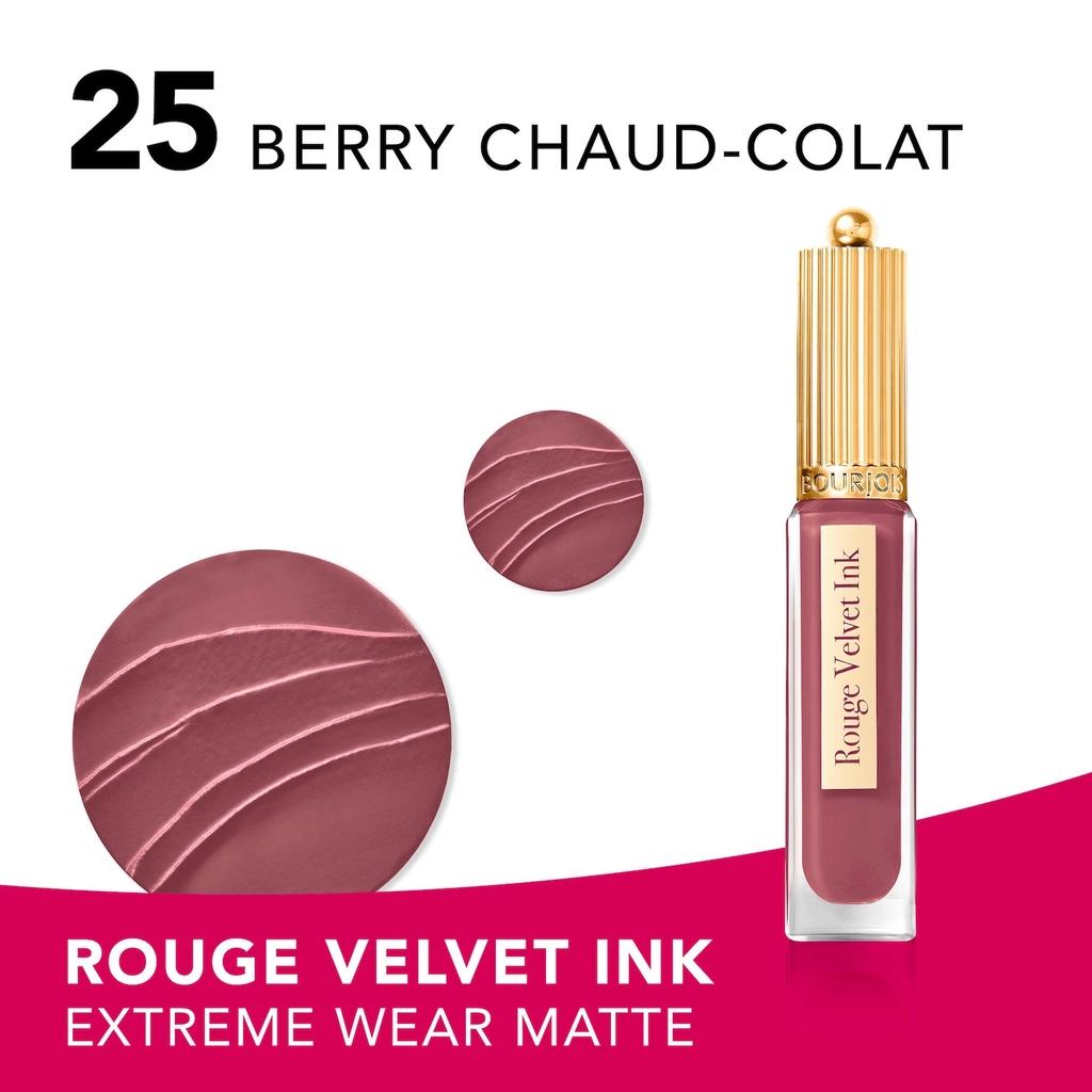 Bourjois Rouge Velvet Ink Liquid Lipstick 25 Berry Chaud-Colat by Beauty Care Bag