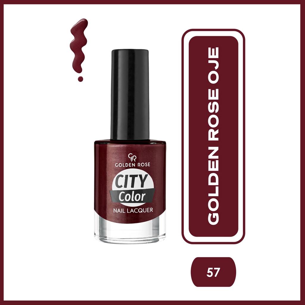 Golden Rose City Color Nail Lacquer Long-Wear Polish Shade 57 by Beauty Care Bag
