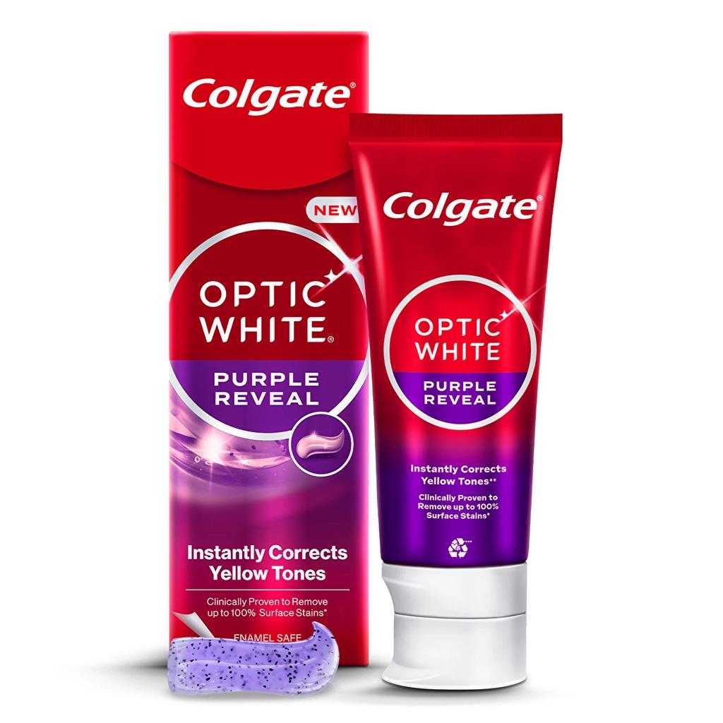 Colgate Optic White Purple Reveal Color-Correcting Toothpaste 75ml by Beauty Care Bag